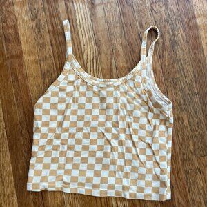 ARQ Crop Tank checkers size M